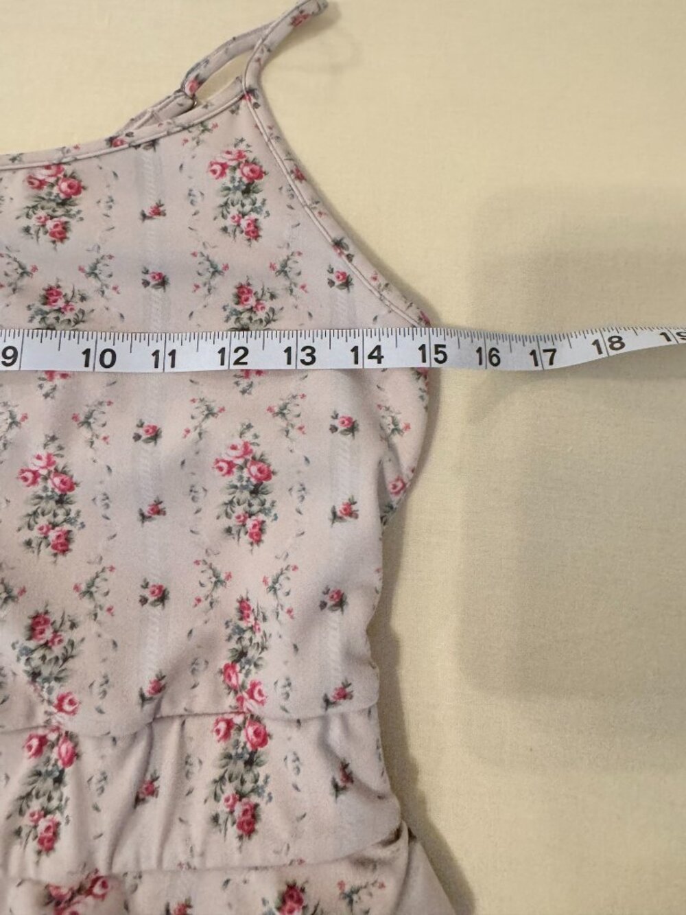 LoveShackFancy Zepelin Mini Dress Romper Floral Cream Pink M - Picture 10 of 13